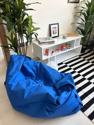Large Blue Bean Bag Chair – Comfortable Casual Seating