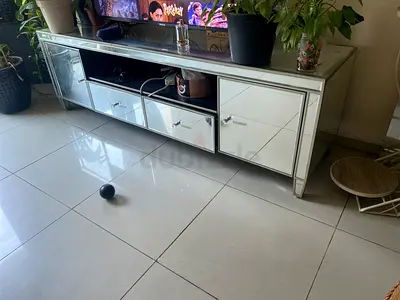 Mirrored TV Cabinet / Entertainment Unit - Good Condition