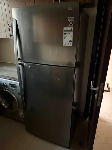 LG Top Freezer Refrigerator - Stainless Steel, Good Working Condition