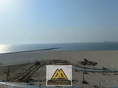 Spacious 2BR Apartment for Rent on 1st Row Ajman Corniche, Al Nakheel – Direct Sea View, Master Be