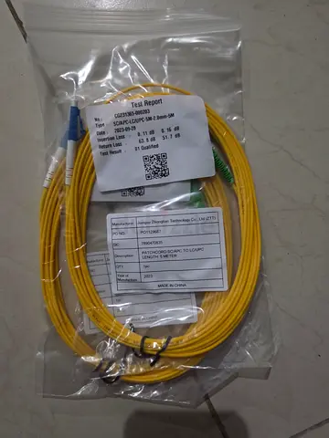 Yellow SC/APC to LC/UPC Singlemode Fiber Patch Cable 3m