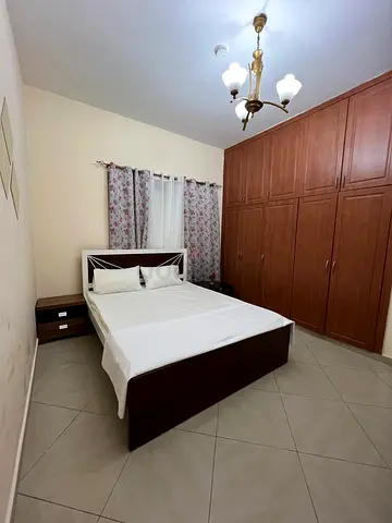 King wooden bed and mattress