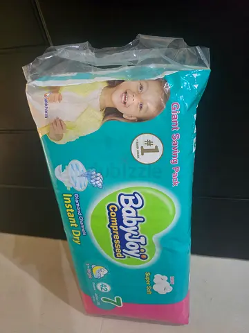 BabyJoy Compressed Diapers Size 7 & Pants Size 8 - Giant Saving Pack, 42 pcs (Sealed)