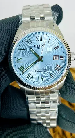 Tissot Powermatic 80 Stainless Steel Men's Master Quality Watch - Light Blue Dial