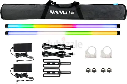 Nanlite PavoTube LED Light Tube 30X Kit — 2 Tubes with Mounts  Carry Bag