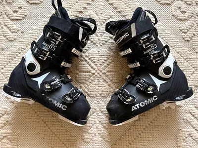 Atomic Hawx Prime 85 Kids/Junior Ski Boots - Black, Size 38/39