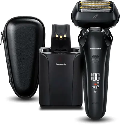 Panasonic ES-LS9A Wet & Dry 6-Blade Electric Shaver for Men - Precise Clean Shaving with Cleaning &