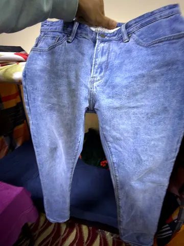 Light blue denim jeans, used, size medium