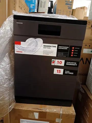 Toshiba Dishwasher 15 Place Setting 3 Layer Basket 8 Programmed  1 Year Warranty
