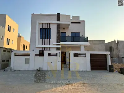 For sale in Al Zahia area | Luxury villa, two floors and a roof, 7 master bedrooms, a majlis and a