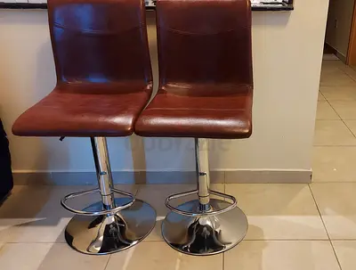 Modern Bar rotating chairs 360° - adjustable height set 2 pcs - excellent condition