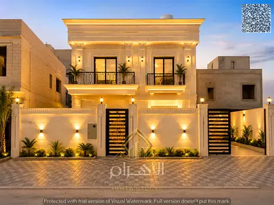 Opposite a mosque and behind amenities | Own a luxury villa in Al Helio 2, Ajman | 5 master bedroom