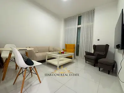 Furnished 1BR Apartment | Arabian Gates | Balcony View