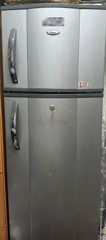 Whirlpool Silver Double-Door Refrigerator - Good Working Condition