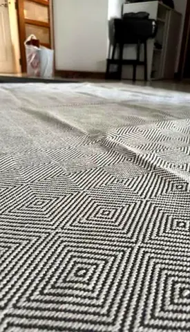 ikea Grey geometric flatweave rug - perfect condition - 170x240