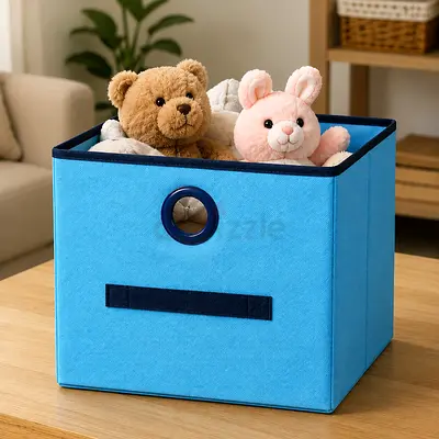 Foldable Multipurpose Storage Box – Blue | 25×30×40 cm