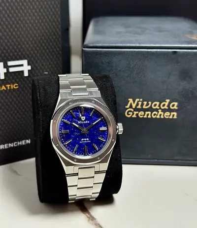 FOR SALE Nivada Grenchen F77 Lapis Lazuli MK1
