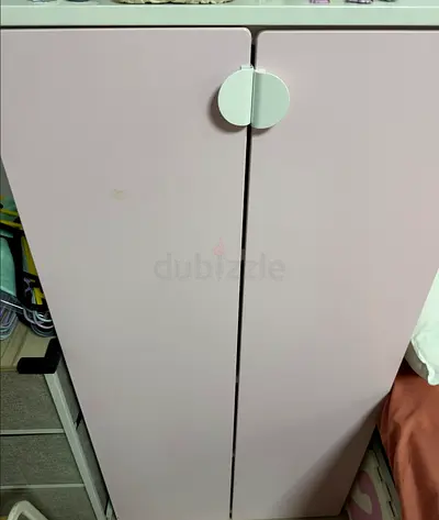 Pink & White Storage Cabinet / Wardrobe