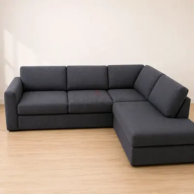 Modern Dark Grey L-Shape Sectional Sofa bed