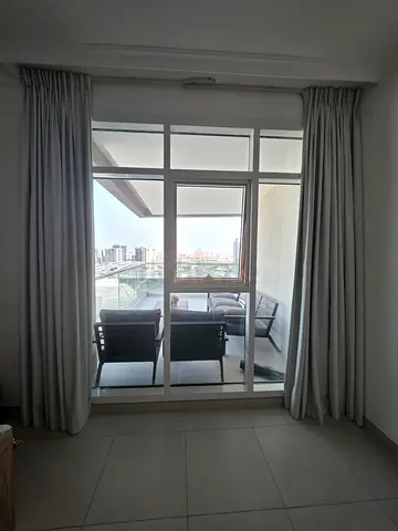 Light grey blackout curtains - ready to install, good condition