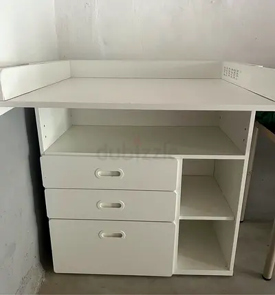 IKEA SMÅSTAD Changing Table White with 3 drawers and open shelves