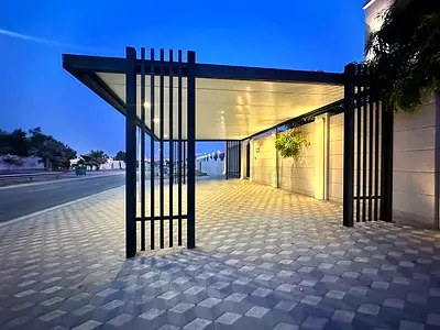 Modern metal carport canopy - sturdy covered parking structure