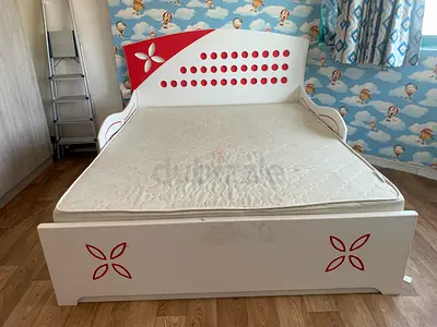 Queen Bed Frame (160cm x200cm) + Fully Medicated Mattress & Ample built-in Storage space