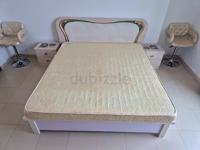 Super King Size Hydraulic Storage Bed + Omani Medical Mattress + 2 Nightstands