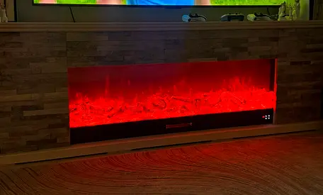 Built-in Electric Fireplace Insert with Multi-Color Flame