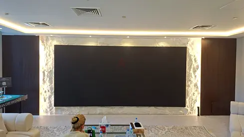 LED video wall panel frame with modules - used installation