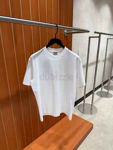Dior Plain white men's crew neck T-shirt (minimal logo)