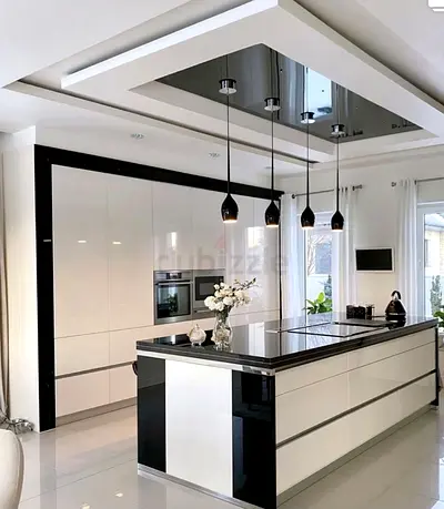 Brand New luxury high-gloss kitchen island