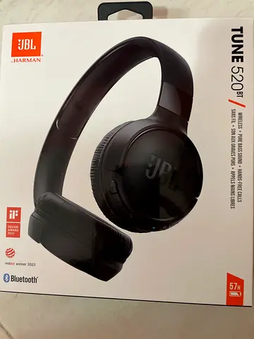 JBL Tune 520BT Wireless Bluetooth Over-Ear Headphones - Black