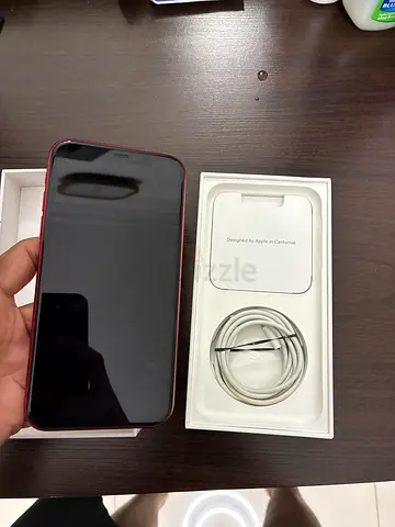 Red iPhone 11 128GB with original box and charger - good condition