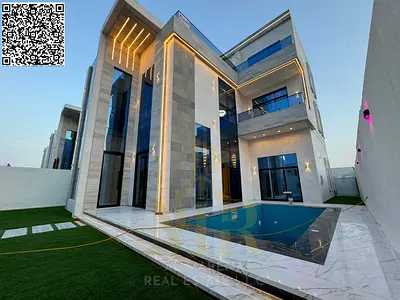 For those seeking true luxury… a distinctive villa in Al Helio, Ajman, featuring elegant design and exceptional spaces.