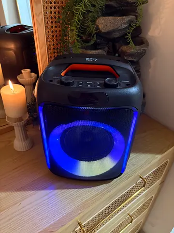 Portable Bluetooth Party Speaker with LED Lights - Good Condition