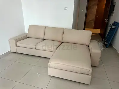 IKEA Kivik L Shape Sofa Beige Excellent condition