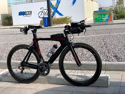 Unique black Matte Cervélo P3 Carbon Triathlon / TT Bike – Di2 \+ Zipp 404 \+ Power Meter – Size 51