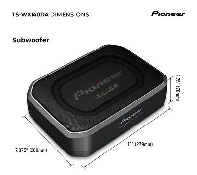 New Pioneer TS-WX140DA Compact Active Subwoofer 170W
