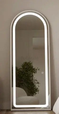 Full-Length Arched Silver Framed LED Lighted Mirror – 120 cm x 70 cm