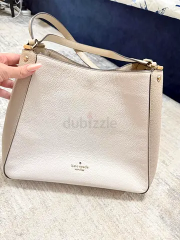 Kate Spade pebble leather shoulder bag - cream/beige, good condition