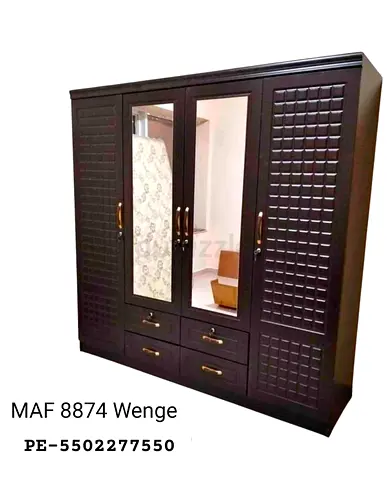 Dark brown colour 4door  cabinet brand new