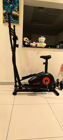 COOLBABY Elliptical Machine,Elliptical Exercise Machine for home with Seat,8 Resistance Levels,Pulse