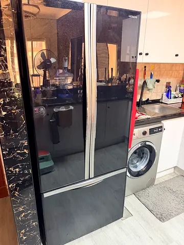Hitachi 2 door classic ceramic style fridge