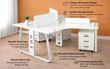 3 Person Office Workstation New For Sale