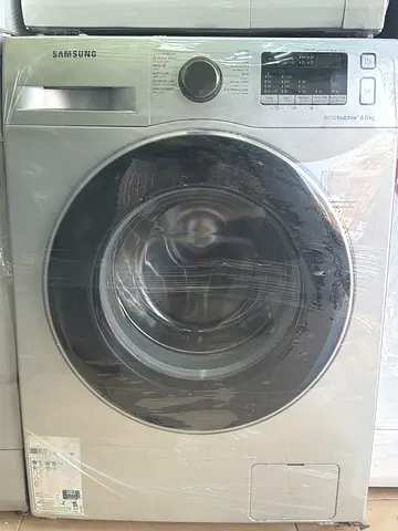 Samsung Front Load Washing Machine - Silver, 8kg (Good Condition)