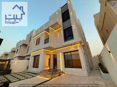 Luxury villa for sale in Al Bahia – Ground floor, first floor and roof – Registration fees included