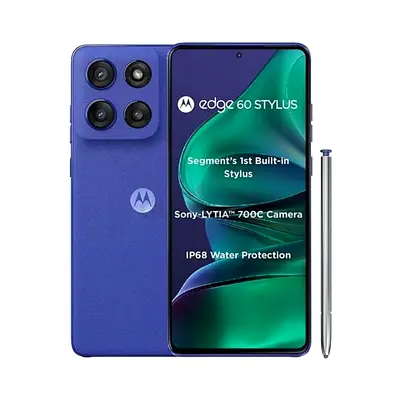 Motorola Edge 60 Stylus - 5G Smartphone with Built-in Stylus (Blue)