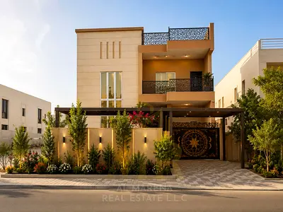 Villa for sale in Ajman, Al Mowaihat area, 3 corner, close to Sheikh Mohammed bin Zayed Road, two floors, ready for living at a price that includes el
