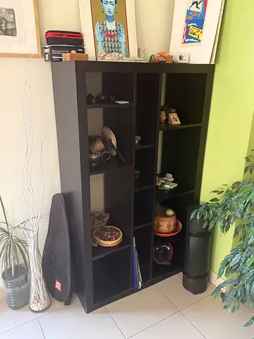 Boconcept - Dark wood 10-cubby display shelving unit - good condition